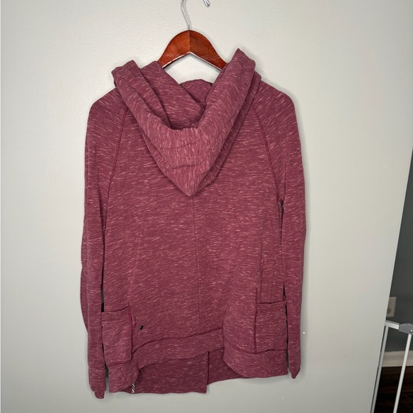 Lululemon Find Your Centre Wrap Hoodie - Heathered Marled Rust Berry - Picture 5 of 11